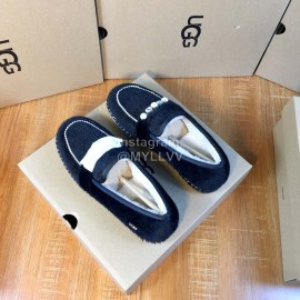 Ugg Winter New Soft Wool Pearl Casual Shoes For Women Black