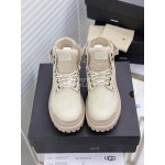 Ugg Winter Fashion Warm Martin Boots For Women Beige