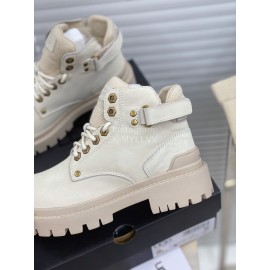 Ugg Winter Fashion Warm Martin Boots For Women Beige