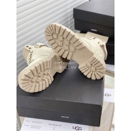 Ugg Winter Fashion Warm Martin Boots For Women Beige