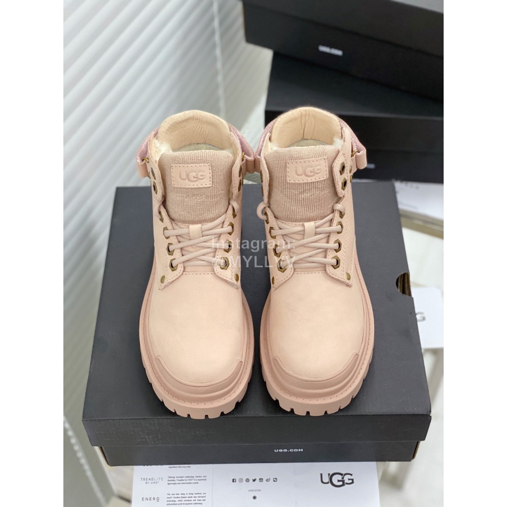 Ugg Winter Fashion Warm Martin Boots For Women Pink