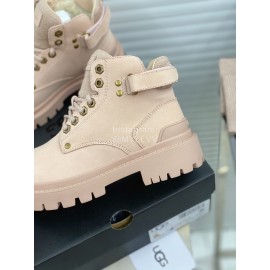 Ugg Winter Fashion Warm Martin Boots For Women Pink