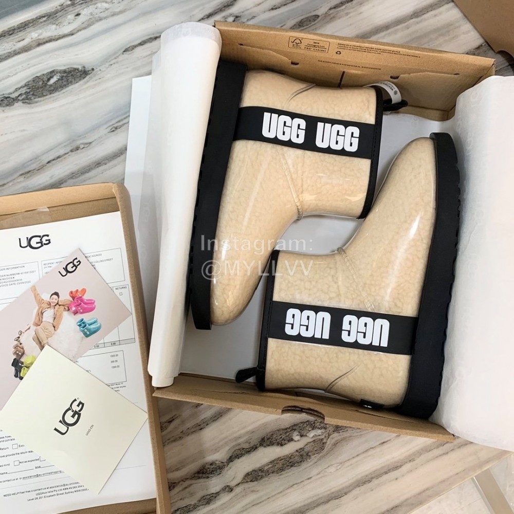 Ugg Winter Fashion Candy Color Waterproof Boots For Women Beige