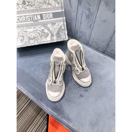 Ugg Winter Thick Soled Leather Wool High Top Shoes For Women Gray