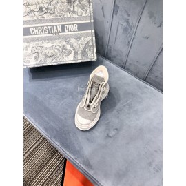 Ugg Winter Thick Soled Leather Wool High Top Shoes For Women Gray