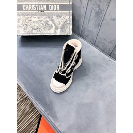 Ugg Winter Thick Soled Leather Wool High Top Shoes For Women Black