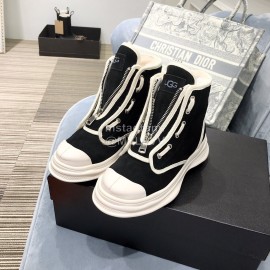 Ugg Winter Thick Soled Leather Wool High Top Shoes For Women Black