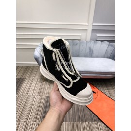 Ugg Winter Thick Soled Leather Wool High Top Shoes For Women Black