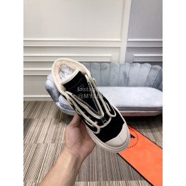 Ugg Winter Thick Soled Leather Wool High Top Shoes For Women Black