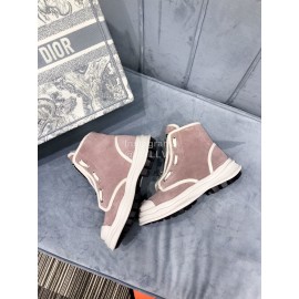 Ugg Winter Thick Soled Leather Wool High Top Shoes For Women Pink