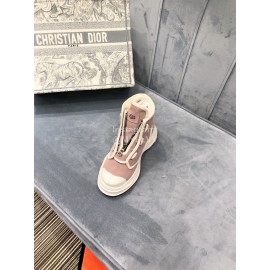 Ugg Winter Thick Soled Leather Wool High Top Shoes For Women Pink