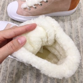 Ugg Fashion Color Matching Wool Boots For Women Pink