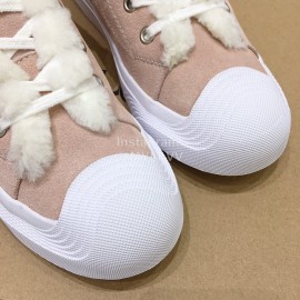 Ugg Fashion Color Matching Wool Boots For Women Pink