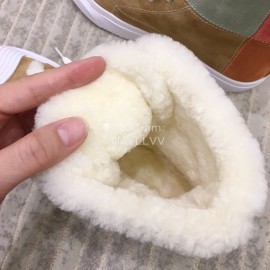 Ugg Fashion Color Matching Wool Boots For Women Brown