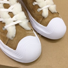 Ugg Fashion Color Matching Wool Boots For Women Brown