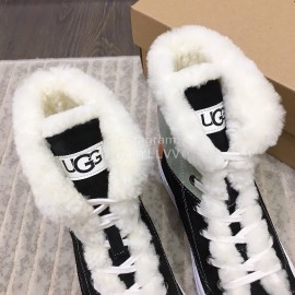Ugg Fashion Color Matching Wool Boots For Women Black