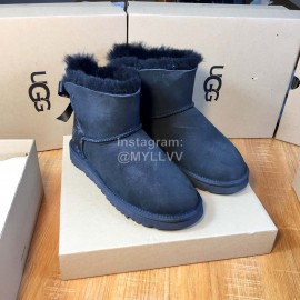 Ugg Winter Warm Wool Boots For Women Dark Blue