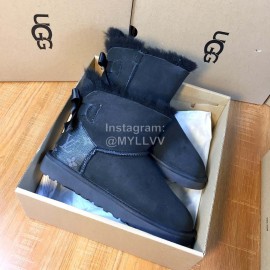 Ugg Winter Warm Wool Boots For Women Dark Blue