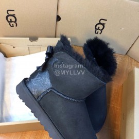 Ugg Winter Warm Wool Boots For Women Dark Blue