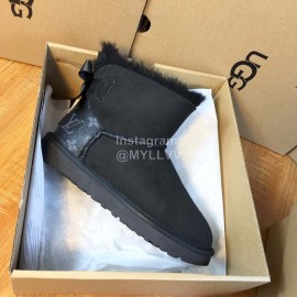 Ugg Winter Warm Wool Boots For Women Dark Blue