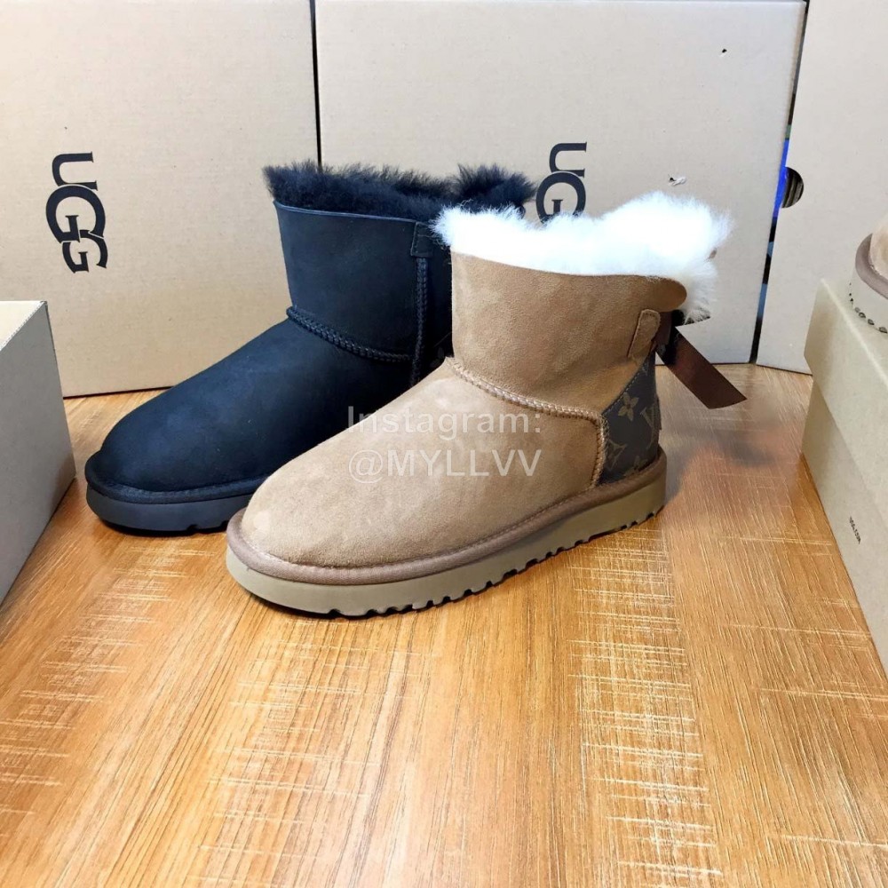 Ugg Winter Warm Wool Boots For Women Brown