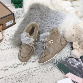 Ugg Winter Pearl Lace Bow Wool Short Boots For Women Coffee