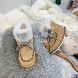 Ugg Winter Pearl Lace Bow Wool Short Boots For Women