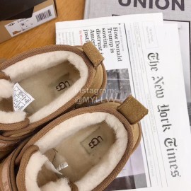 Ugg Winter Calf Leather Wool Warm Short Boots For Men Brown