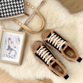 Ugg Winter Thick Soled Curly Fur Casual Shoes For Women Black