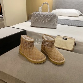 Ugg Winter Classic Printed Warm Wool Boots For Women Brown