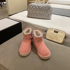 Ugg Winter Classic Printed Warm Wool Boots For Women Pink