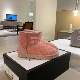 Ugg Winter Classic Printed Warm Wool Boots For Women Pink