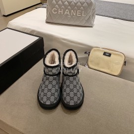 Ugg Winter Classic Printed Warm Wool Boots For Women Gray