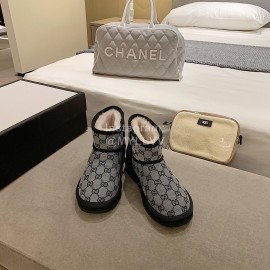 Ugg Winter Classic Printed Warm Wool Boots For Women Gray