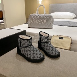 Ugg Winter Classic Printed Warm Wool Boots For Women Gray