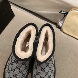 Ugg Winter Classic Printed Warm Wool Boots For Women Gray