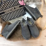 Ugg Winter Mini Warm Wool Short Boots For Women Gray