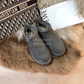 Ugg Winter Mini Warm Wool Short Boots For Women Gray
