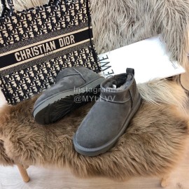 Ugg Winter Mini Warm Wool Short Boots For Women Gray