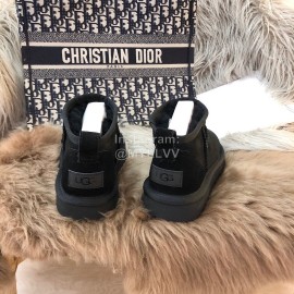 Ugg Winter Mini Warm Wool Short Boots For Women Black