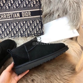 Ugg Winter Mini Warm Wool Short Boots For Women Black