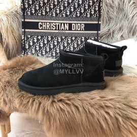 Ugg Winter Mini Warm Wool Short Boots For Women Black