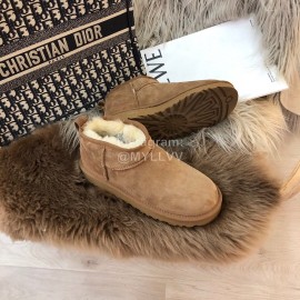 Ugg Winter Mini Warm Wool Short Boots For Women Brown