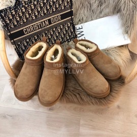 Ugg Winter Mini Warm Wool Short Boots For Women Brown