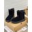 Ugg Winter Thick Soled Wool Boots For Women Black