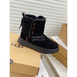 Ugg Winter Thick Soled Wool Boots For Women Black