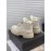 Ugg Winter Wool Lace Up Thick Soled Boots For Women Beige