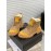 Ugg Winter Wool Lace Up Thick Soled Boots For Women Yellow
