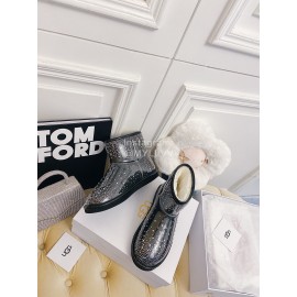 Ugg Winter Fashion Wool Diamond Boots For Women Black