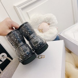 Ugg Winter Fashion Wool Diamond Boots For Women Black